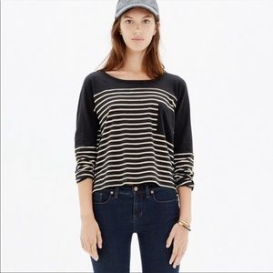 Madewell • Long Sleeve Stripe Pocket Tee